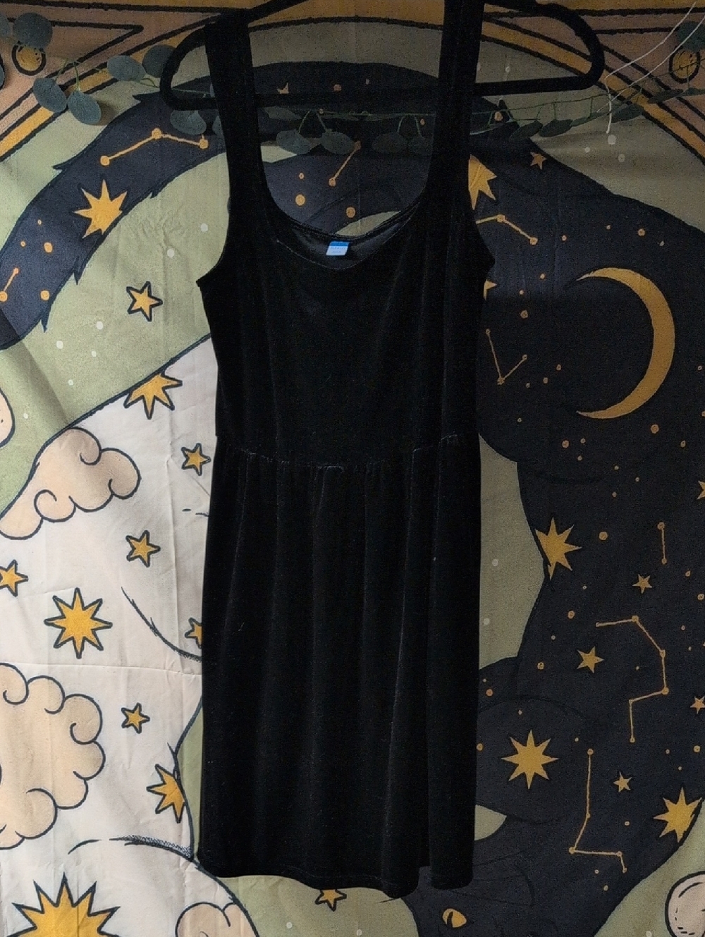 Old Navy Black Velvet Mini Dress